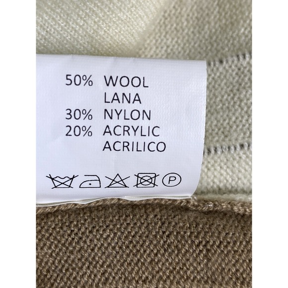 Vilagallo Womens Tops Sweater Mock Neck Wool Blend Spain Color Block SZ XS - Picture 8 of 10